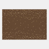 Feuille De Papier Cadeau Chocolat Brown or glam Confetti (Devant 3)
