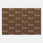 Feuille De Papier Cadeau Chocolat Brown or glam Confetti (Devant)