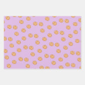 Feuille De Papier Cadeau Chocolat chips biscuits d'anniversaire violet (Devant 2)