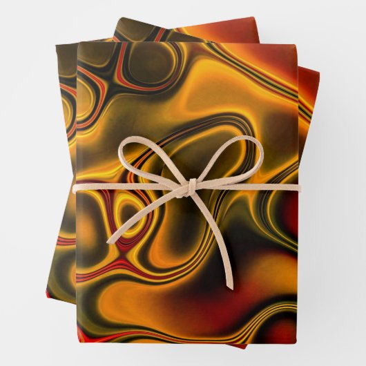 Feuille De Papier Cadeau Chocolat fondu (En situation)