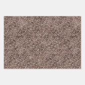 Feuille De Papier Cadeau Chocolat Parties scintillant Brown Leopard (Devant)