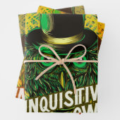 Feuille De Papier Cadeau Chouette à vapeur (En situation)