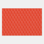 Feuille De Papier Cadeau Chouette de coeur rose personnalisée (Devant 2)