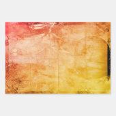 Feuille De Papier Cadeau Chouette d'Halloween et Citrouille Déplaisant Vint (Devant 3)