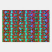 Feuille De Papier Cadeau Chouette tribale et chat (Devant 2)