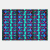 Feuille De Papier Cadeau Chouette tribale et chat (Devant)