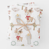 Feuille De Papier Cadeau Christian Christmas Reindeer Wrapping Paper Sheets (En situation)