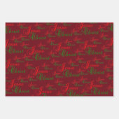 Feuille De Papier Cadeau Christian JESUS CHRIST Noël (Devant 2)