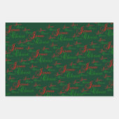 Feuille De Papier Cadeau Christian JESUS CHRIST Noël (Devant 3)