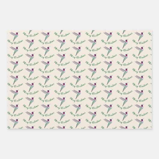 Feuille De Papier Cadeau Christmas Anna'sHummingbird (Devant 2)