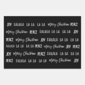 Feuille De Papier Cadeau Christmas Black & White Wrapping Paper (Devant 2)