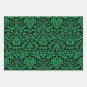 Feuille De Papier Cadeau Christmas Brocade Dark Trio (Devant 2)