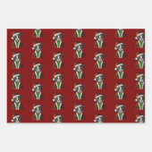 Feuille De Papier Cadeau Christmas Cat in Santa Claus Coat Sweater Hat (Devant)