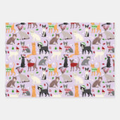 Feuille De Papier Cadeau Christmas Cats Pastel (Devant)
