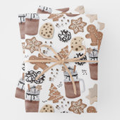 Feuille De Papier Cadeau Christmas Cookies and Hot Cocoa Holiday Baking (En situation)