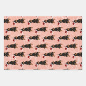Feuille De Papier Cadeau Christmas Doberman Pinscher (Devant 3)