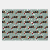 Feuille De Papier Cadeau Christmas Doberman Pinscher (Devant)