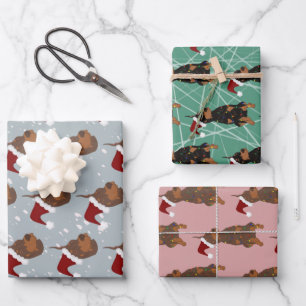 Feuille De Papier Cadeau Christmas Doberman Pinscher