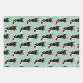 Feuille De Papier Cadeau Christmas Doberman Pinscher (Devant 3)