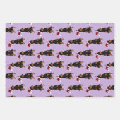 Feuille De Papier Cadeau Christmas Doberman Pinscher (Devant 2)