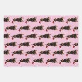 Feuille De Papier Cadeau Christmas Doberman Pinscher (Devant)