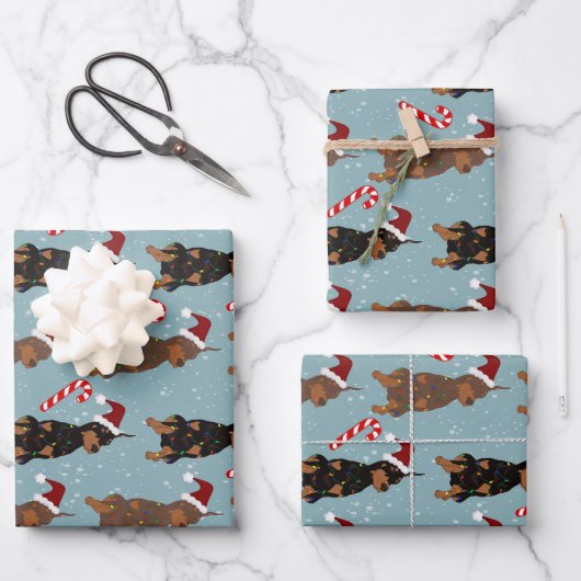 Feuille De Papier Cadeau Christmas Doberman Pinscher (Recto)
