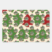 Feuille De Papier Cadeau Christmas Fish Santa Hat Funny Pêche (Devant 2)