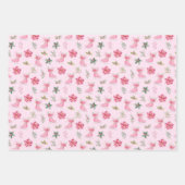 Feuille De Papier Cadeau Christmas Floral Pink Ice Skates (Devant 2)