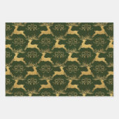 Feuille De Papier Cadeau Christmas Gilded Leather Reindeer (Devant 2)