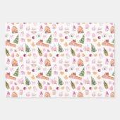 Feuille De Papier Cadeau Christmas Gingerbread Pink (Devant)