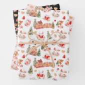 Feuille De Papier Cadeau Christmas Gingerbread Red (En situation)