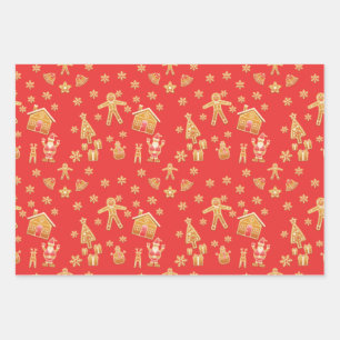 Feuille De Papier Cadeau Christmas Gingerbread Wonderland