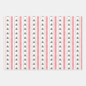 Feuille De Papier Cadeau Christmas Gingham Ribbon  (Devant 3)