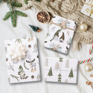 Feuille De Papier Cadeau Christmas Gnomes