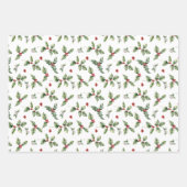 Feuille De Papier Cadeau Christmas Holly et Mistletoe (Devant)