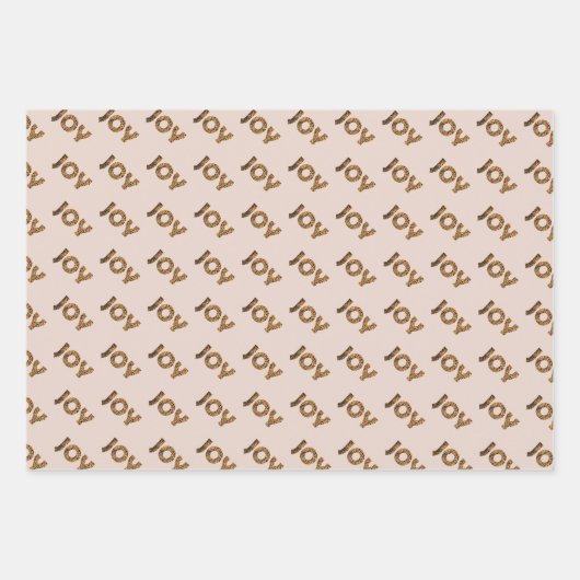 Feuille De Papier Cadeau Christmas Joy Leopard Pattern (Devant)