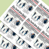 Feuille De Papier Cadeau Christmas Photo Collage Holiday Journal rouge