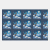 Feuille De Papier Cadeau Christmas Puppy, Santa, Reindeer (Devant 3)