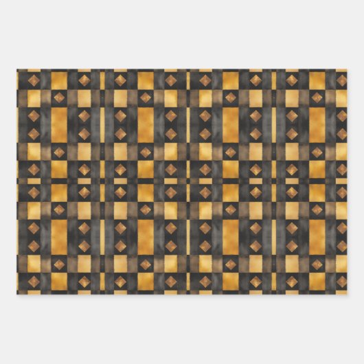 Feuille De Papier Cadeau Christmas Retro Vinage Style (Devant 3)