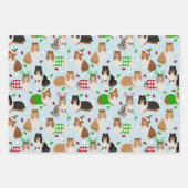 Feuille De Papier Cadeau Christmas Rough Collie (Devant 3)