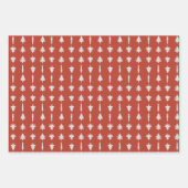 Feuille De Papier Cadeau Christmas Trees Red, White, and Green 3 (Devant 3)