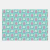 Feuille De Papier Cadeau Christmas Wrapping Paper Flat Sheet Set of 3 (Devant 2)