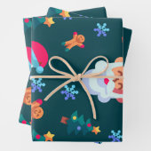 Feuille De Papier Cadeau Christmas wrapping paper, Santa Claus (En situation)