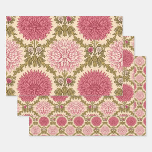Feuille De Papier Cadeau  Chrysanthèmes William Morris Art Nouveau floral 