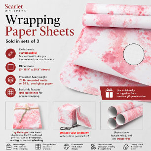 Feuille De Papier Cadeau Chuchotements écarlates
