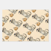 Feuille De Papier Cadeau Chute capricieuse, Fleurs de soleil, Grenouilles, (Devant 3)