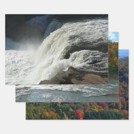 Feuille De Papier Cadeau Chutes d'Ohiopyle en Pennsylvanie (Lot)