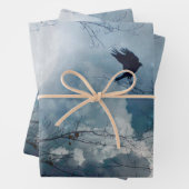 Feuille De Papier Cadeau Ciel céleste (En situation)