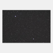 Feuille De Papier Cadeau Ciel nocturne avec étoiles (Devant 2)