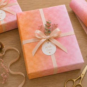 Feuille De Papier Cadeau Cieux Abricot